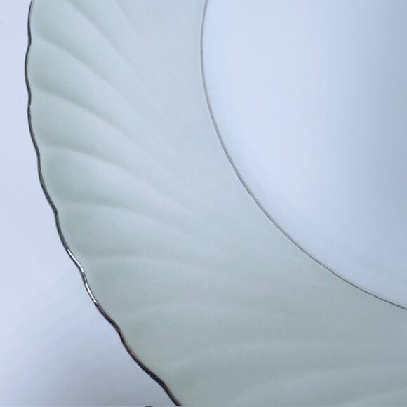 Royal Tettau South Wind Grey Green 4 Salad Plate Gray/Green Border Swirled VTG - Picture 8 of 11